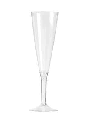 Kunststoff-Champagnergläser mit Kristalleffekt 10 Stück transparent