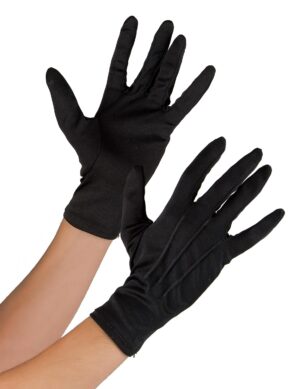 Kurze Handschuhe Kostüm-Accessoire schwarz