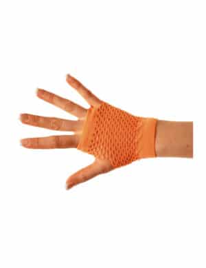 Kurze Netzhandschuhe orange