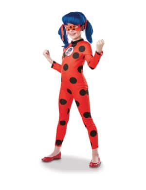 Ladybug-Kostüm für Kinder Overall mit Maske rot-schwarz