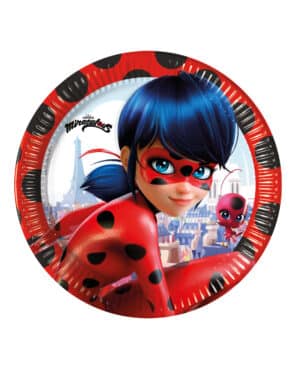 Ladybug-Pappteller 8 Stück bunt 23 cm