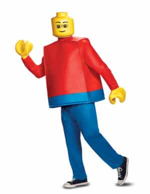 Lego-Figur Faschingskostüm rot-blau-gelb