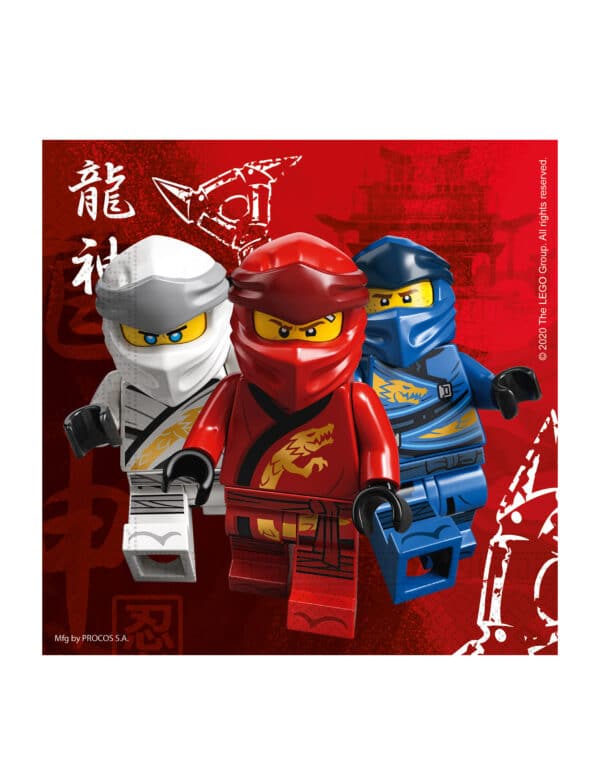 Lego Ninjago-Papierservietten FSC zertifiziert 20 Stück bunt 33 x 33 cm