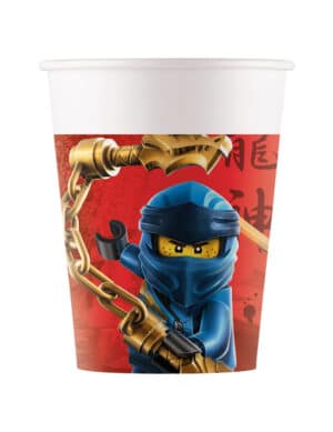 Lego Ninjago-Trinkbecher Kindergeburtstag-Partydeko 8 Stück bunt 200 ml