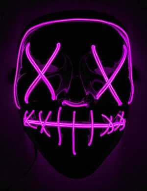 Leuchtende Maske Halloween-Maske LED schwarz-lila