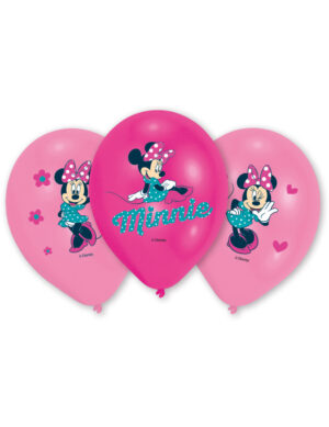 Luftballons Lizenzartikel Minnie Mouse 6 Stück pink