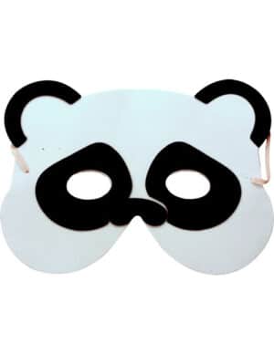 Lustige Panda-Maske für Kinder Kostüm-Accessoire weiss-schwarz