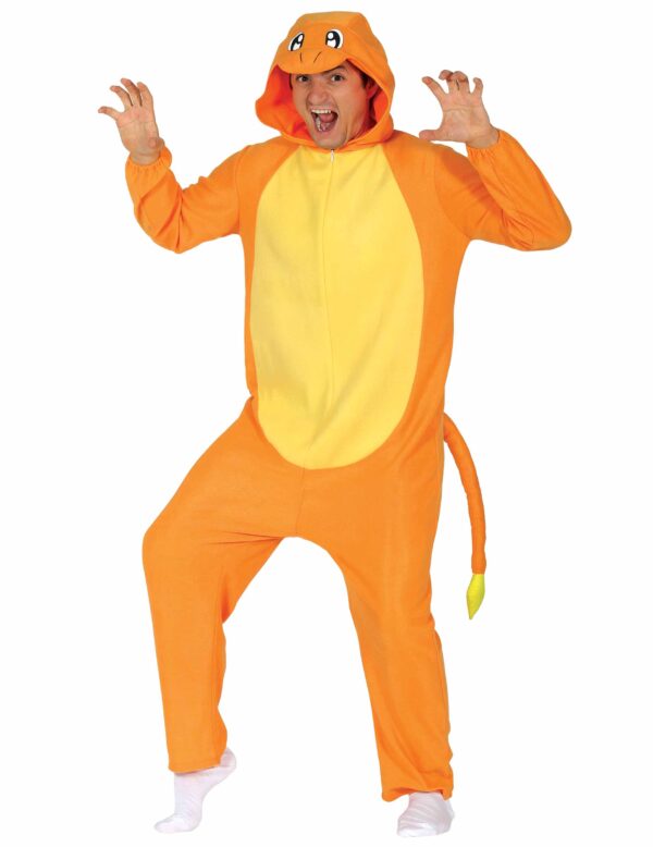 Lustiges Manga Monster Unisex-Kostüm Jumpsuit orange