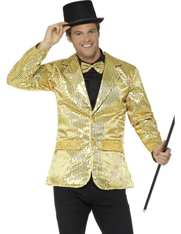 Luxus Disco Pailletten-Jacke gold