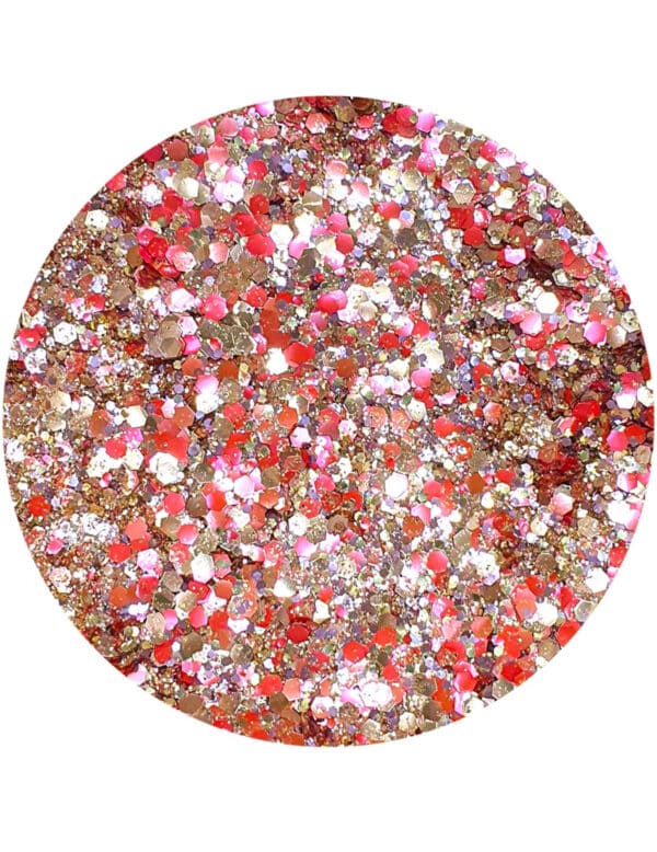 Make-Up Glitter rosegold-rot