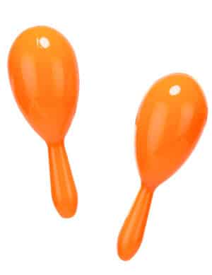 Maracas-Rasseln Partyrasseln orange 18cm