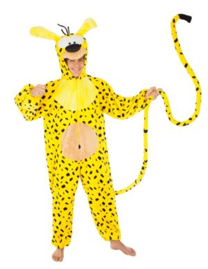 Marsupilami-Kostüm für Erwachsene schwarz-gelb