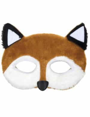 Maske Fuchs Kostümaccessoire Tiere braun-weiß-schwarz 18 x 11 cm