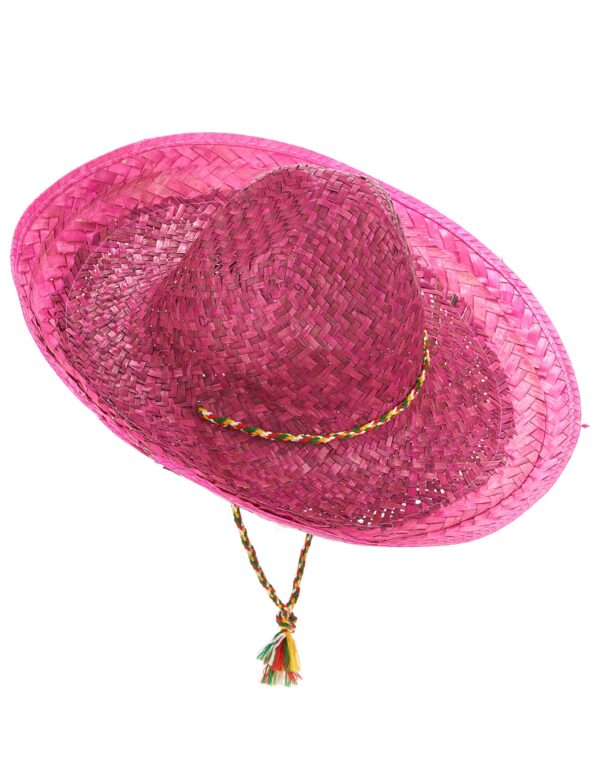 Mexikaner Sombrero Kostüm-Accessoire pink