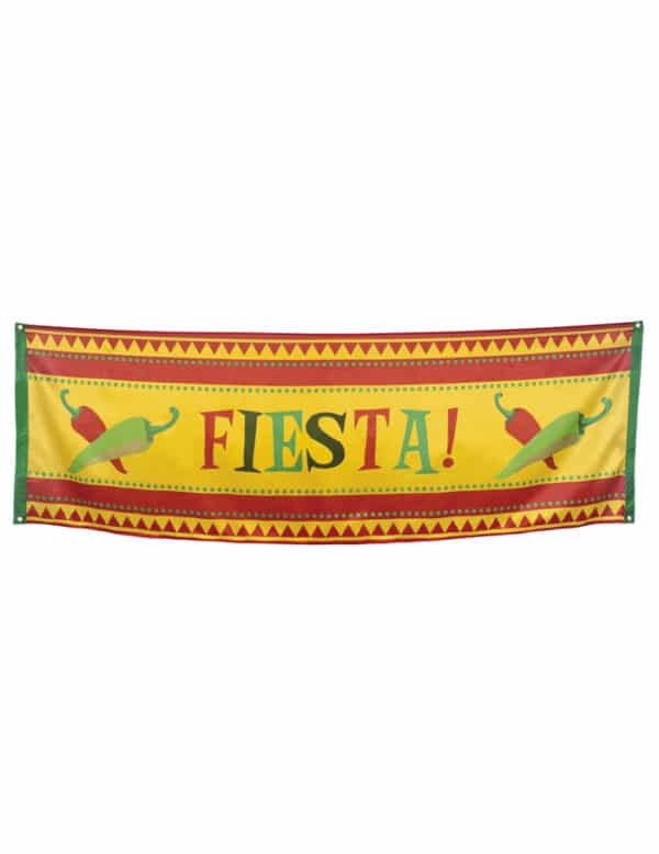 Mexiko-Partybanner Fiesta gelb-rot-grün 220x74cm