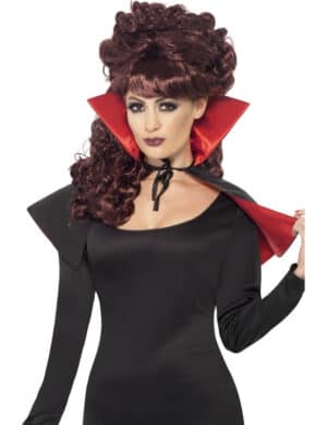 Mini Vampir Cape schwarz-rot