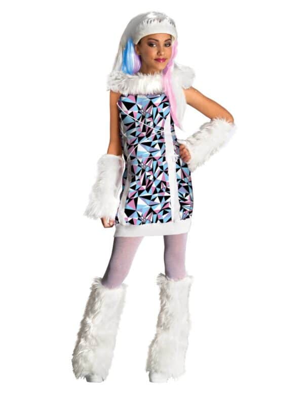 Monster High Abbey Bominable Kinder Kostüm Lizenzware weiss-blau-rot