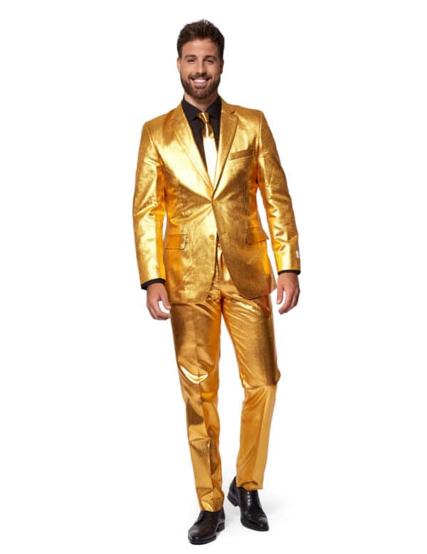 Mr. Groovy Gold-Kostüm für Herren Opposuits-Kostüm gold