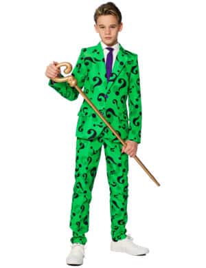 Mr. Riddler-Kostüm für Kinder Opposuits grün-schwarz