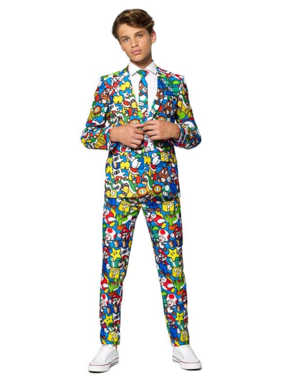 Mr. Super Mario-Kostüm für Jugendliche Opposuits Faschingskostüm bunt