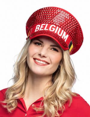 Mütze Belgien Partyaccessoire Kostümaccessoire rot