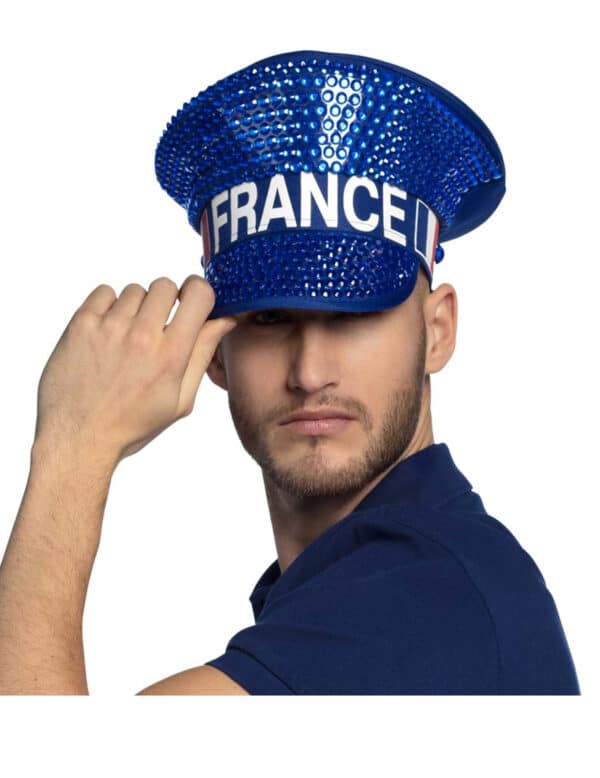 Mütze Frankreich Partyaccessoire Kostümaccessoire blau