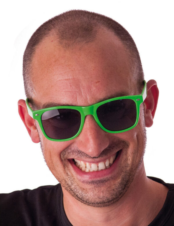 Neonbrille grün