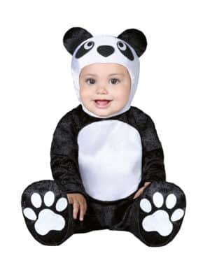 Niedliches Panda-Babykostüm schwarz-weiss