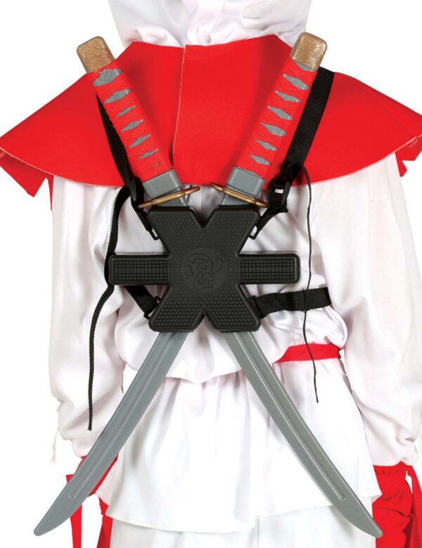 Ninja-Schwerter Samurai-Schwerter mit Träger 55cm grau-schwarz-rot