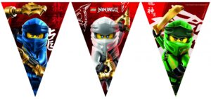 Offizielle Lego Ninjago-Wimpelgirlande bunt 2