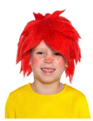 Offizielle Pumuckl-Perücke für Kinder Lizenzartikel rot