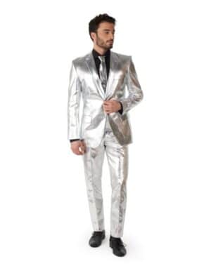 Offizielles Mr. Shiny Silver Kostüm für Herren Opposuits silberfarben