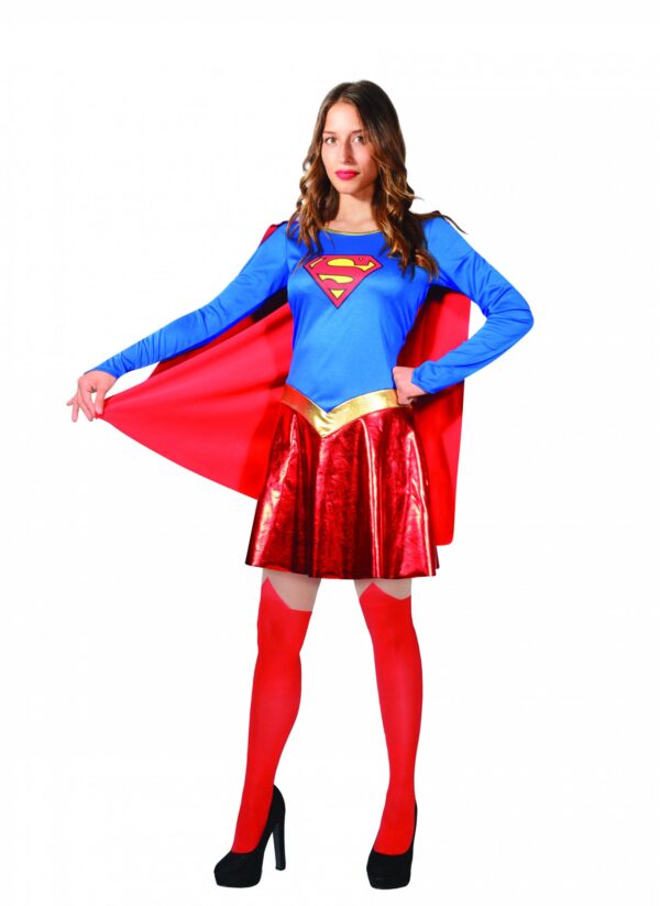 Offizielles Supergirl-Kostüm für Damen rot-blau-gelb