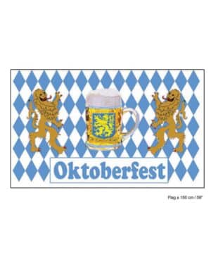 Oktoberfest-Flagge Dekoration blau-weiss 60x90 cm