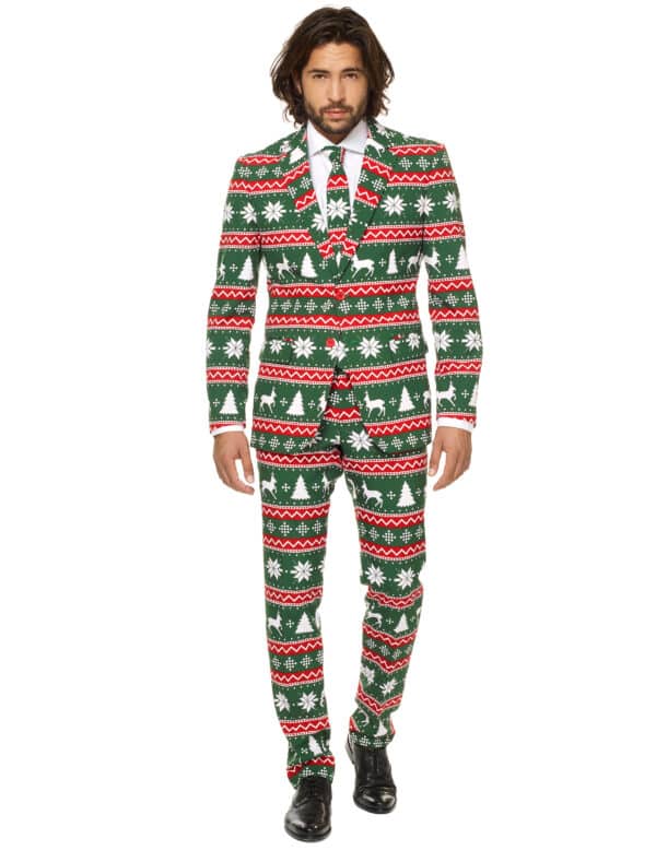 Opposuits grünes Weihnachts-Herrenkostüm