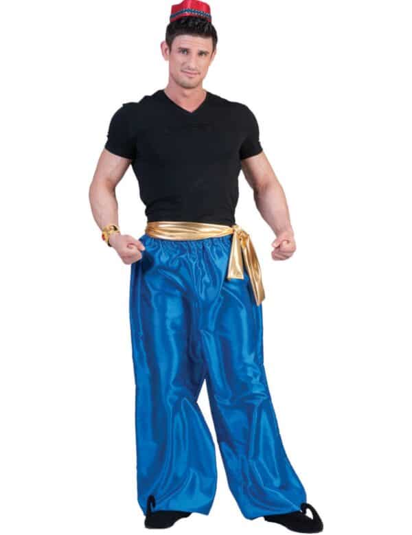 Orientalische Hose für Herren Tänzer-Hose blau-gold