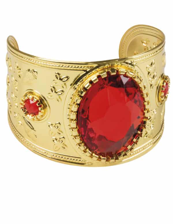 Orientalisches Armband mit Schmuckstein gold-rot