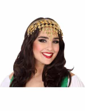 Orientalisches Haarband Schmuck für Damen Accessoire Fasching gold