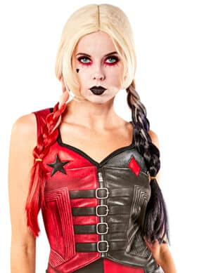 Originale Harley Quinn-Damenperücke Suicide Squad 2 blond-rot-schwarz