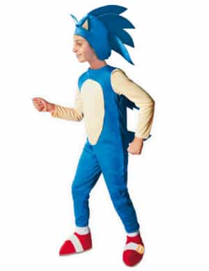 Originales Sonic-Kostüm für Kinder blau-weiß-rot