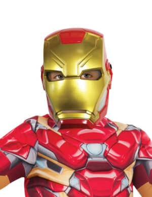 Originalgetreue Iron Man-Halbmaske Avengers-Maske rot-gold