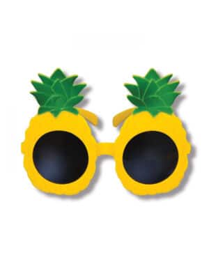 Originelle Ananas-Brille Scherzbrille für den Sommer gelb-grün