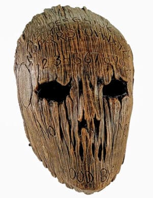 Ouija-Maske im Holzstil Halloween-Maske braun