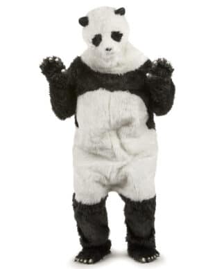 Panda Kostüm Overall schwarz-weiss