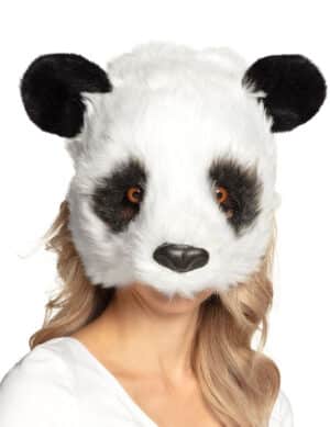 Panda-Maske Tiermaske schwaz-weiss