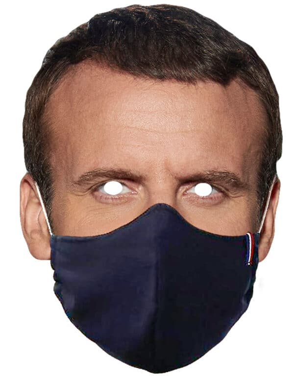 Papp-Maske Maske Präsident Emmanuel Macron Mundschutz