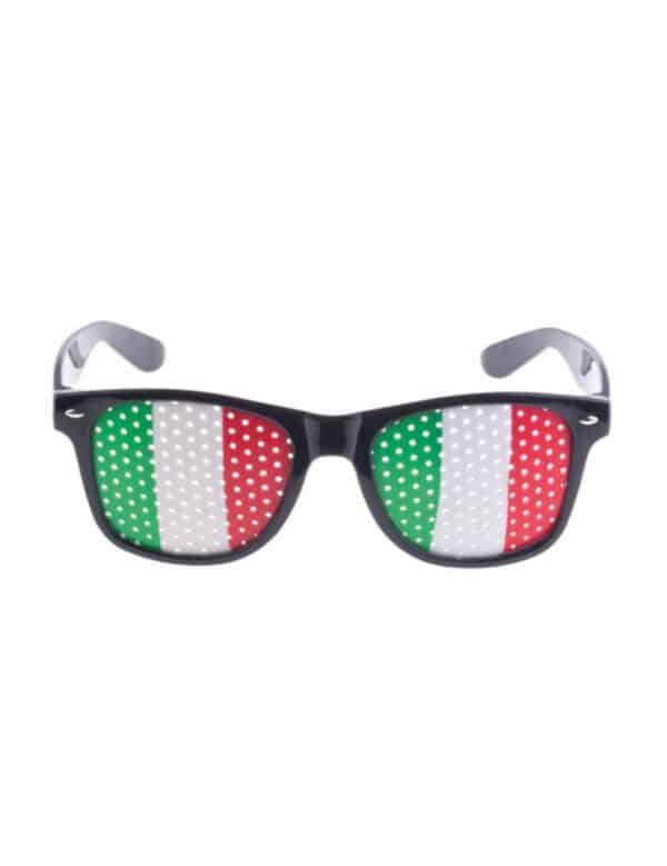 Partybrille Italien Fanbrille Partyaccessoire weiß-rot-grün