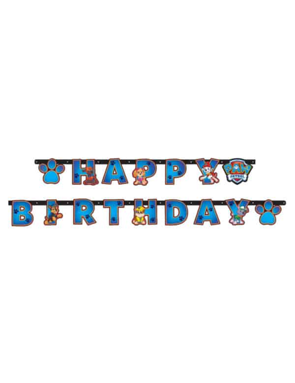 Paw Patrol-Geburtstagsgirlande Happy Birthday blau 2m