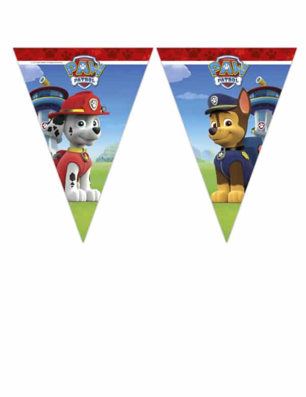 Paw Patrol-Girlande mit Wimpeln Deko bunt 2