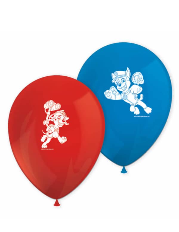 Paw Patrol Luftballons 8 Stück rot-blau